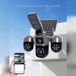 دوربین مینی اسپیددام 3 لنز سیمکارتی سولار خورشیدی پرژکتور دار 15 مگاپیکسل V380 PRO LD013 - Image 6