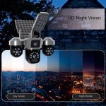 دوربین مینی اسپیددام 3 لنز سیمکارتی سولار خورشیدی پرژکتور دار 15 مگاپیکسل V380 PRO LD013 - Image 4