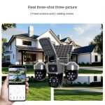 دوربین مینی اسپیددام 3 لنز سیمکارتی سولار خورشیدی پرژکتور دار 15 مگاپیکسل V380 PRO LD013 - Image 5