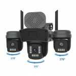 دوربین مینی اسپیددام پهبادی 3 لنز چرخشی سیمکارتی 15 مگاپیکسل آژیر دار OKAM PRO L1 - تصویر 3