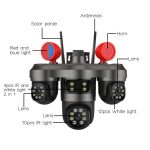 دوربین مینی اسپیددام ۳موتوره(هر دوربین یک موتور مجزا)3ptz, سیمکارتی,3 لنز,15مگاپیکسل V380 PRO CD36 - تصویر 5